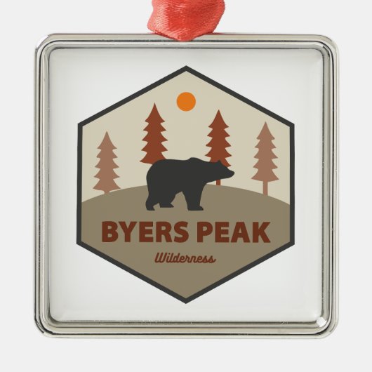 Byers Peak Wilderness Colorado Bear Ornament Aus Metall (Vorne)