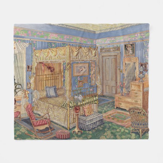 Bygone Old modische Charme Fleecedecke (Vorderseite (Horizontal))