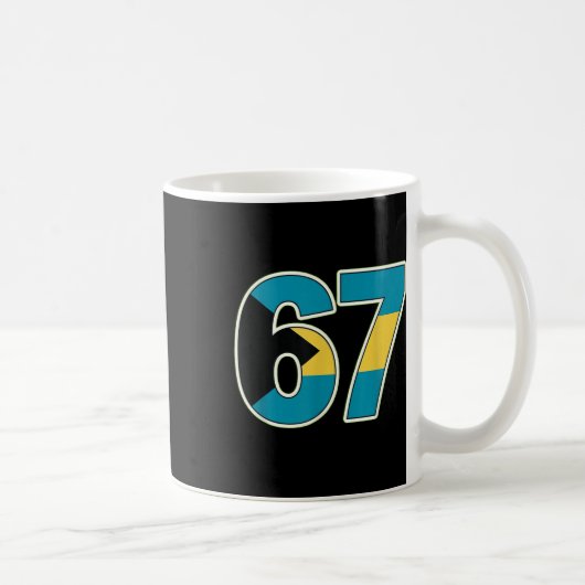 Byhamas Flagge Nummer 67 Tribut Kaffeetasse (Rechts)