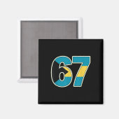 Byhamas Flagge Nummer 67 Tribut Magnet (Vorderseite/Rückseite)