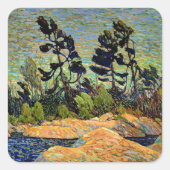 Bying Inlet, Georgian Bay, Quadratischer Aufkleber (Vorderseite)