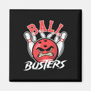 Byll Busters Bowling Couple Bowler Bowling Alley B Magnet