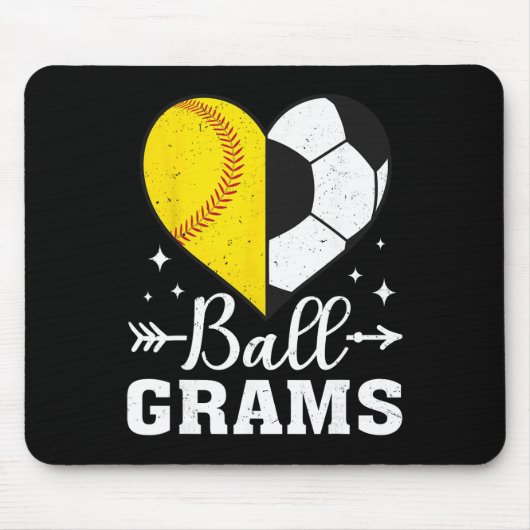 Byll Grams Funny Softbyll Soccer Grams  Mousepad (Vorne)