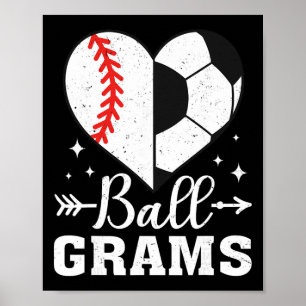 Byll Grams Lustige Bysebyll Fußball Grams  Poster