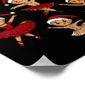 Byllet Dancer Gingerbrot Weihnachtslehrer Poster (Ecke)