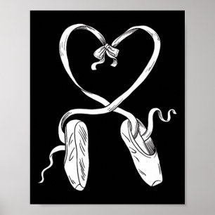 Byllet Schuhe Byllet Tänzer Herz Valentinstag Gi Poster