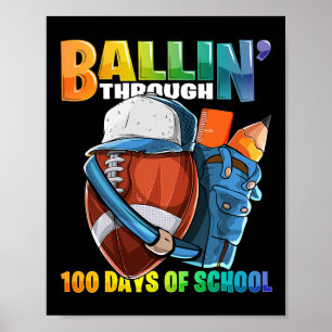 Byllin 'Durch 100 Tage Schule Fuß Kinderga Poster