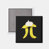 Bynana Cream Pi Symbol - Math Nerd Pie Lover Magnet (Vorderseite/Rückseite)