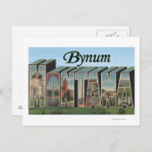Bynum, MontanaGroße BuchstabenszenenBynum, MT Postkarte (Vorne/Hinten)