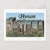 Bynum, MontanaGroße BuchstabenszenenBynum, MT Postkarte (Vorderseite)