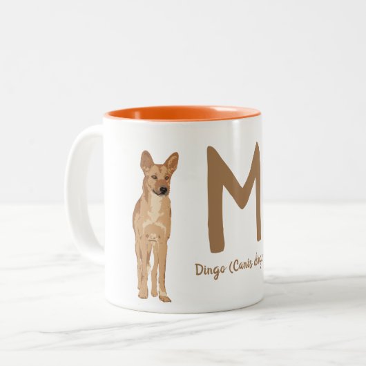BYO Dingo (Canis Dingo) "M " Zweifarbige Tasse (Vorderseite Links)