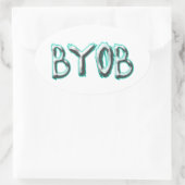 BYOB OVALER AUFKLEBER (Tasche)