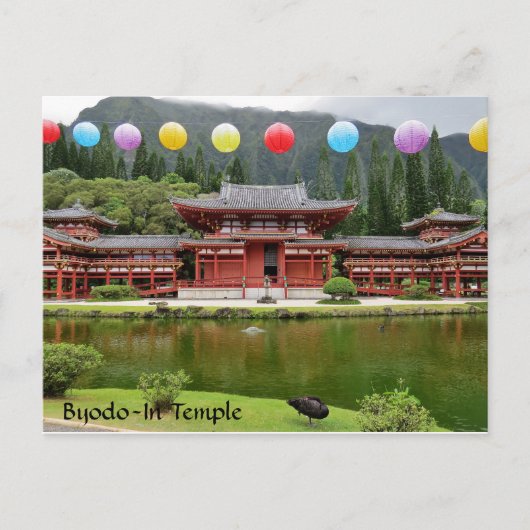 Byodo-in-Buddhistischer Tempel Hawaii Postkarte (Vorderseite)
