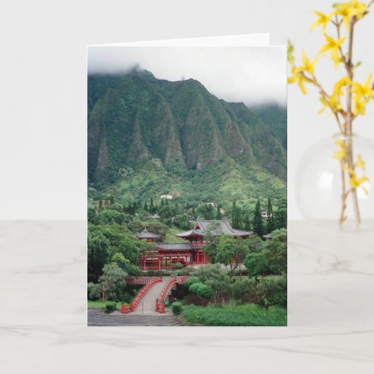 Byodo-In-Tempel - Karte (Gelbe Blume)
