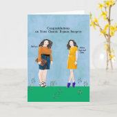 Bypass-Operation des Magens vor und nach Diät Karte (Gelbe Blume)