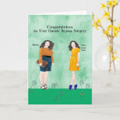 Bypass-Operation des Magens vor und nach Diät Karte (Gelbe Blume)