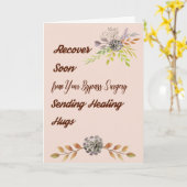 Bypass Operation Get Well Card Tan mit Blume Karte (Gelbe Blume)
