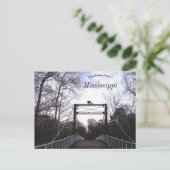 Byram Swinging Bridge in Byram Mississippi Postkarte (Stehend Vorderseite)
