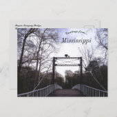 Byram Swinging Bridge in Byram Mississippi Postkarte (Vorne/Hinten)