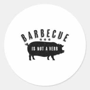 Byrbecue ist kein verb Funny Southern Food Schwein Runder Aufkleber