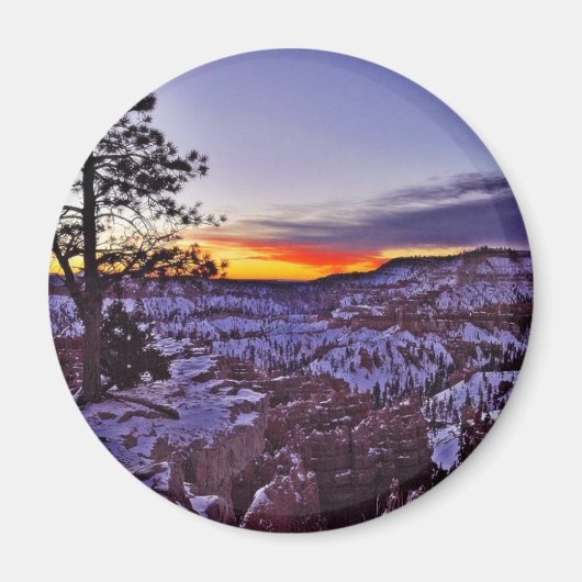 Byrce Canyon Sunrise Morning Winter Magnet (Vorne)