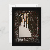 Byrds Worte Kerzen auf schwarz Postkarte (Vorne/Hinten)