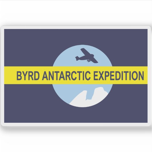 Byrds zweite Variante der antarktischen Expedition Aufkleber (Vorderseite)