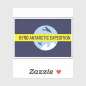 Byrds zweites Antarktis-Expeditionsflagge Aufkleber (Blatt)