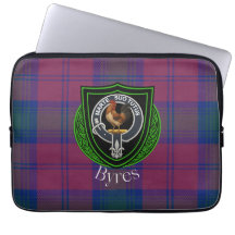 Byres schottisches Clan-Tartan und Wappen