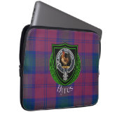 Byres Scottish Clan Tartan and Crest Laptopschutzhülle (Vorne Rechts)