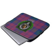 Byres Scottish Clan Tartan and Crest Laptopschutzhülle (Vorne Knopf)