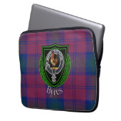 Byres Scottish Clan Tartan and Crest Laptopschutzhülle (Vorderseite Links)