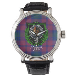 Byres Scottish Clan Tartan & Crest Armbanduhr