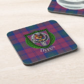 Byres Scottish Clan Tartan & Crest Getränkeuntersetzer (Linke Seite)