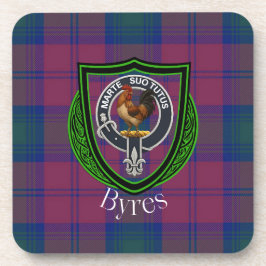 Byres Scottish Clan Tartan & Crest Getränkeuntersetzer