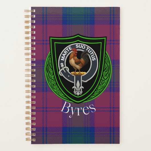 Byres Scottish Clan Tartan & Crest Planer (Vorderseite)