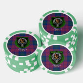 Byres Scottish Clan Tartan & Crest Pokerchips (Stapel)
