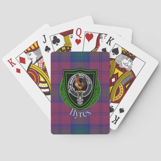 Byres Scottish Clan Tartan & Crest Spielkarten (Rückseite)