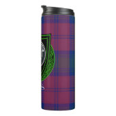 Byres Scottish Clan Tartan & Crest Thermosbecher (Nach rechts gedreht)