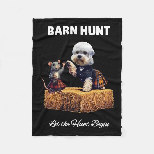 Byrn Hunt Lover - Niedlicher Rat und Dandie Dinmon Fleecedecke (Vorderseite)