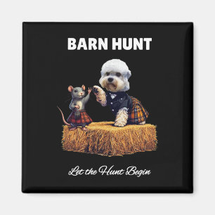 Byrn Hunt Lover - Niedlicher Rat und Dandie Dinmon Magnet