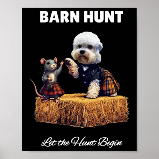 Byrn Hunt Lover - Niedlicher Rat und Dandie Dinmon Poster (Vorne)
