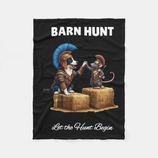 Byrn Hunt Lover - Niedlicher Rat und Grenzschutz Fleecedecke (Vorderseite)