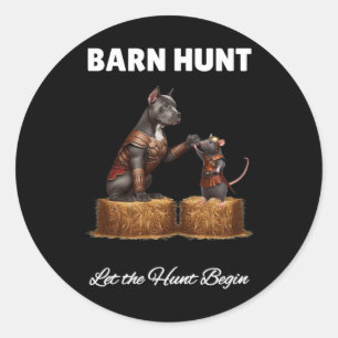 Byrn Hunt Lover - Niedlicher Warriorrat und Cane C Runder Aufkleber