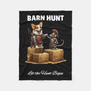 Byrn Hunt Lover - Niedlicher Warriorrat und Corgi Fleecedecke