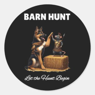Byrn Hunt Lover - Niedlicher Warriorrat und deutsc Runder Aufkleber