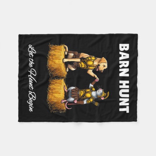 Byrn Hunt Lover - Niedlicher Warriorrat und Gelbe  Fleecedecke (Vorderseite (Horizontal))