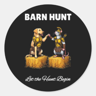 Byrn Hunt Lover - Niedlicher Warriorrat und Gelbe Runder Aufkleber