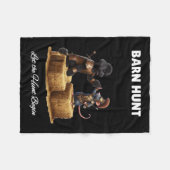 Byrn Hunt Lover - Niedlicher Warriorrat und Schwar Fleecedecke (Vorderseite (Horizontal))