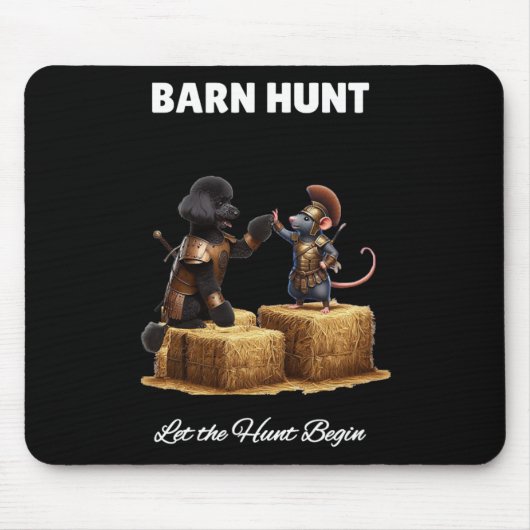 Byrn Hunt Lover - Niedlicher Warriorrat und Schwar Mousepad (Vorne)